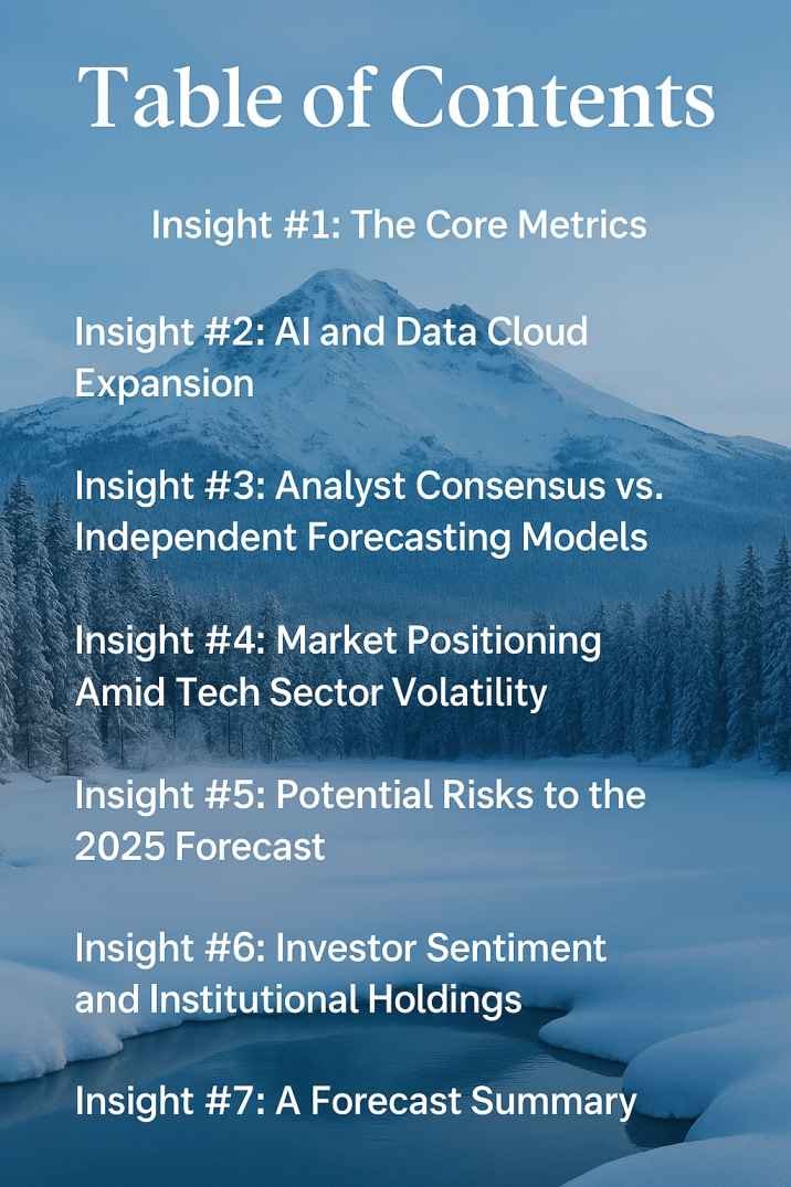 Snow Stock Forecast 2025